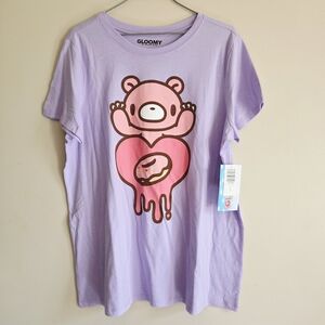 Cute Lavender Gloomy Bear Graphic Tee